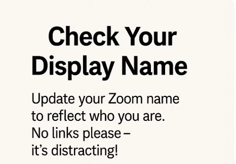 Zoom Etiquette