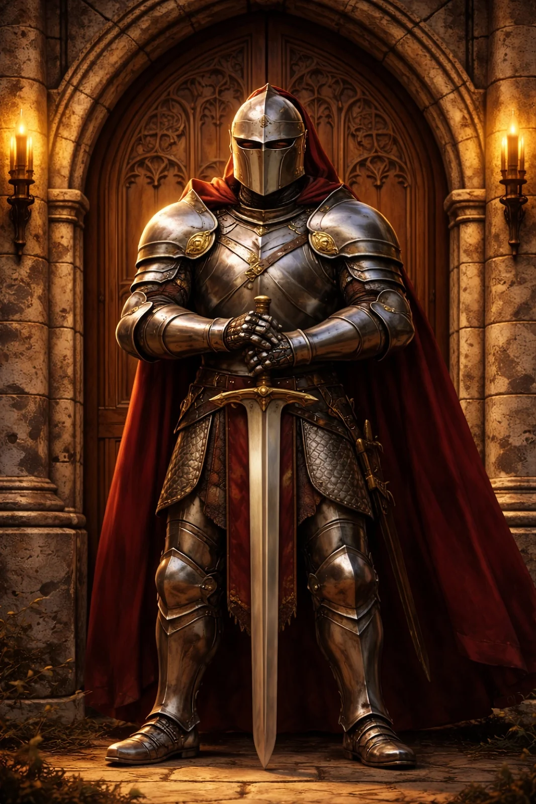 A protector stands guard